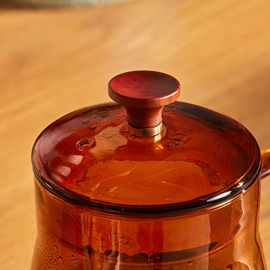 Karaca Martina Borosilikat Cam Coffe Kettle Orange 600 ml