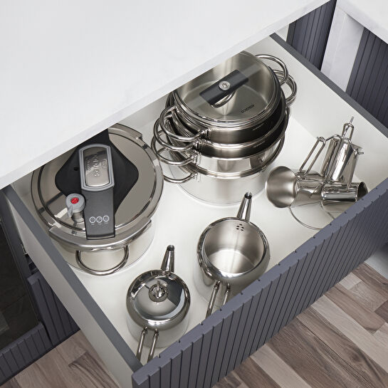 Karaca Platinium 17 Parça İndüksiyon Tabanlı Çelik Çeyiz Seti