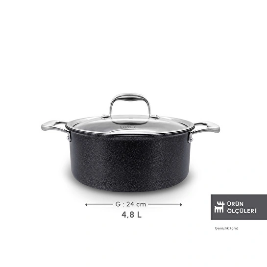 Karaca Biodiamond Pro İndüksiyon Tabanlı Tencere 24 Cm