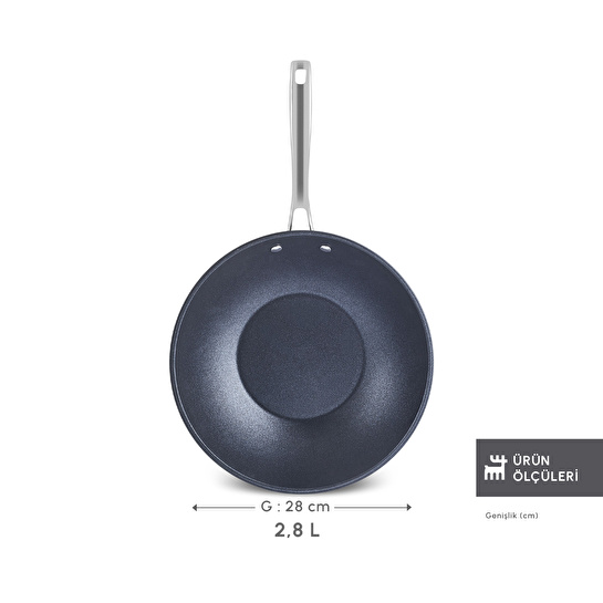 Karaca Biodiamond Pro İndüksiyon Tabanlı Wok Tava 28 Cm