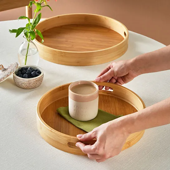 Karaca Storm 2'li Bambu Tepsi