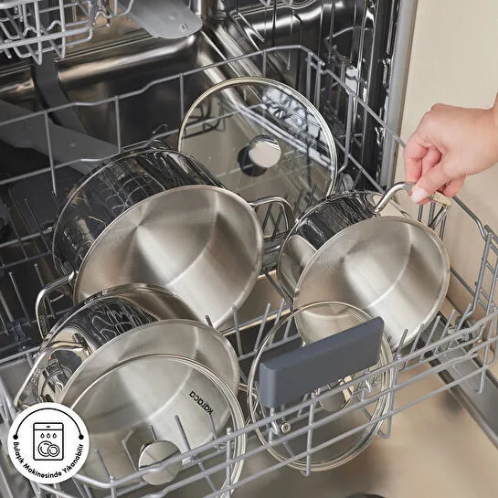 Karaca Vapor New İndüksiyon Tabanlı 6 Parça Çelik Tencere Seti