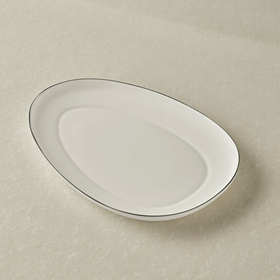 Karaca Agata Opal Cam Kayık Tabak 33 Cm