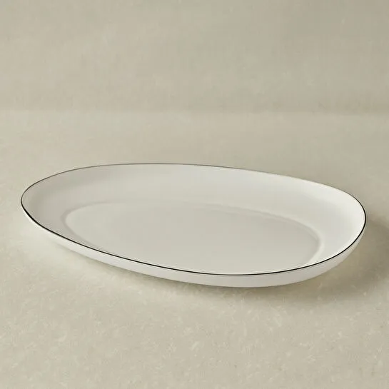 Karaca Agata Opal Cam Kayık Tabak 33 Cm