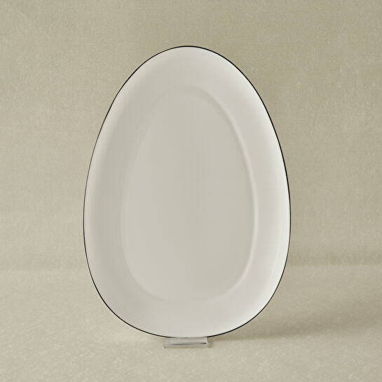 Karaca Agata Opal Cam Kayık Tabak 33 Cm