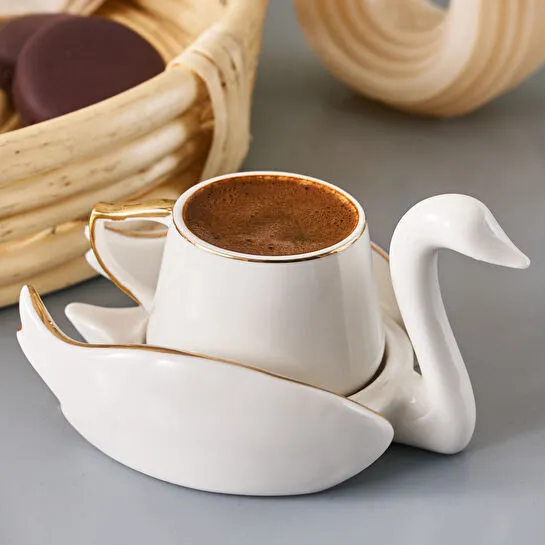 Karaca Kuğu 2 Kişilik Kahve Fincan Takımı 70 ml