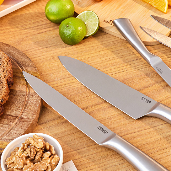 Karaca Retroway 6 Parça Bıçak Seti Kırmızı