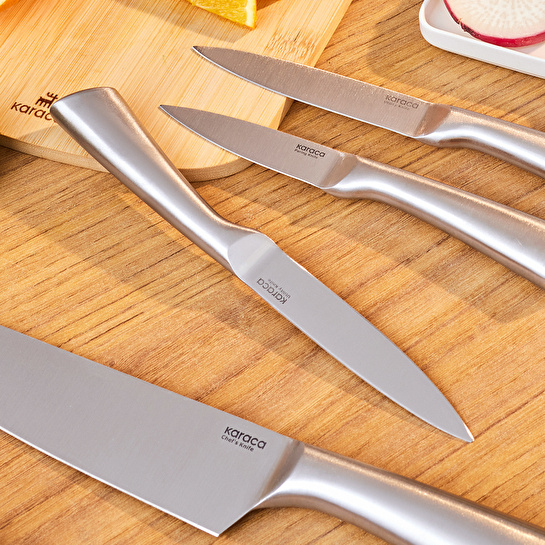 Karaca Retroway 6 Parça Bıçak Seti Silver