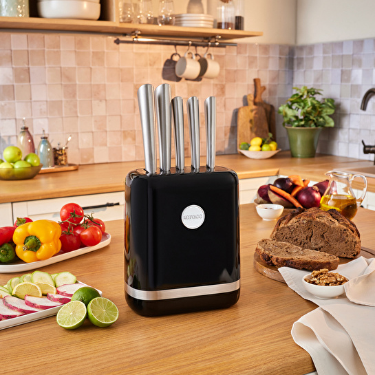 Karaca Retroway 6 Parça Bıçak Seti Siyah