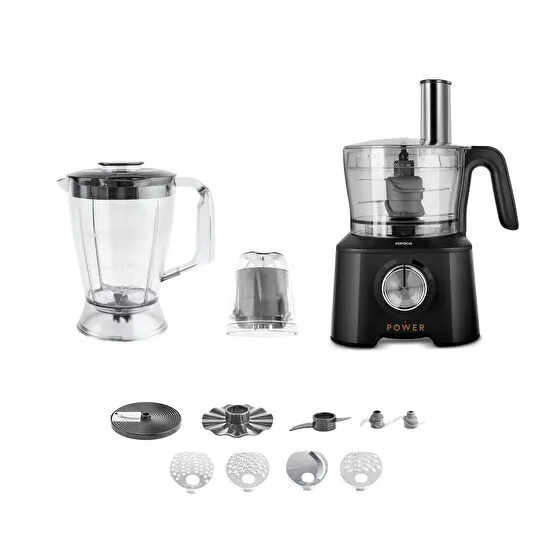 Karaca Mastermaid Power Multifunctional 10 in 1 Mutfak Robotu 2000W Black