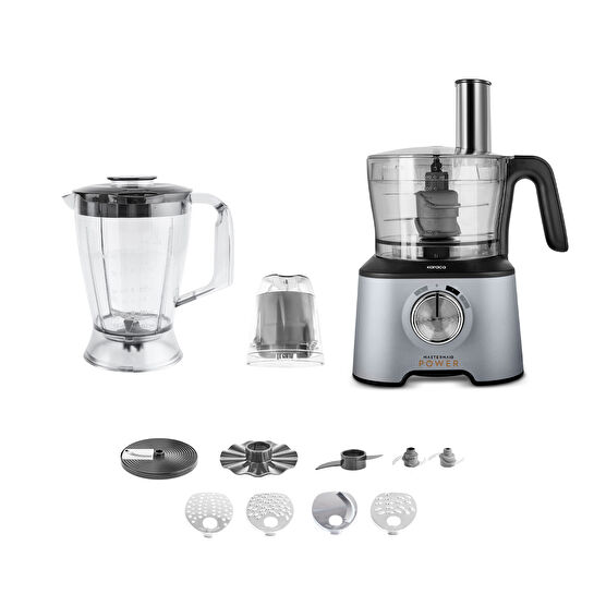 Karaca Mastermaid Power Multifunctional 10 in 1 Mutfak Robotu 2000W Silver