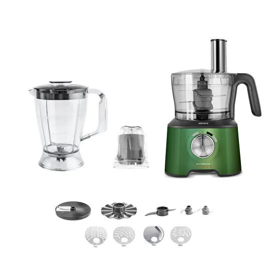 Karaca Mastermaid Power Multifunctional 10 in 1 Mutfak Robotu 2000W Emerald Green