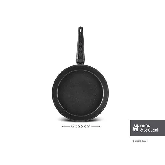 Karaca Biodiamond Antibakteriyel Kulp Tava 26 Cm