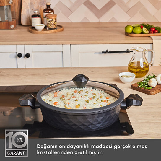 Karaca Biodiamond Antibakteriyel Kulp Karnıyarık Tencere 30 Cm