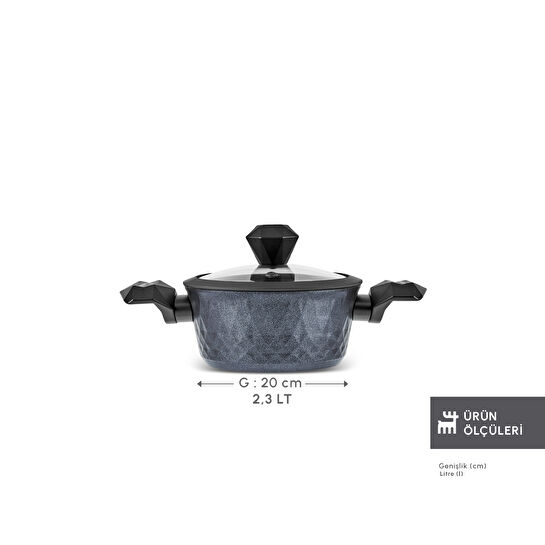 Karaca Biodiamond Antibakteriyel Kulp Tencere 20 Cm