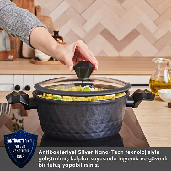 Karaca Biodiamond Antibakteriyel Kulp Tencere 24 Cm