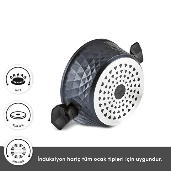 Karaca Biodiamond Antibakteriyel Kulp Tencere 24 Cm