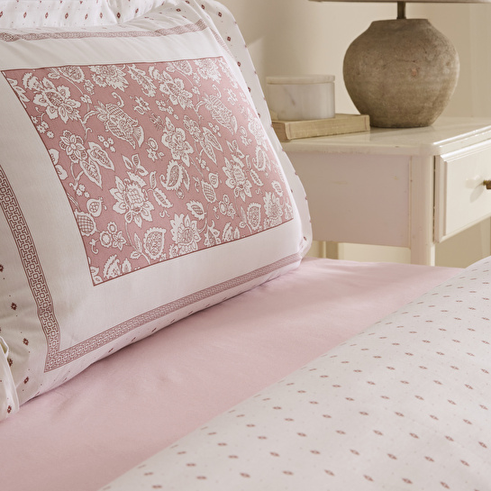 Karaca Home Celerina Pembe %100 Pamuk Çift Kişilik Fitted Nevresim Takımı