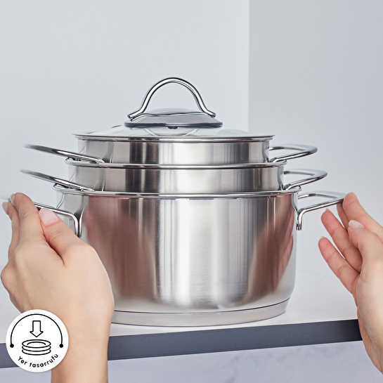 Karaca Fiorino Compact Tencere Seti 6 Parça