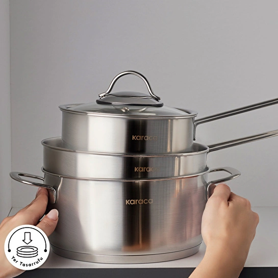 Karaca Fiorino Compact Tencere ve Tava Seti 5 Parça