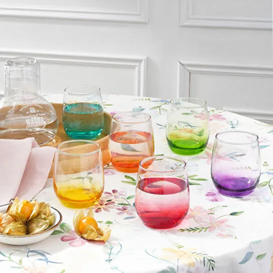 Karaca Colore 6'lı Renkli Su Bardağı Seti 340 Ml