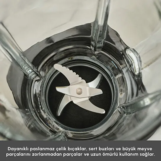 Karaca Dijital Ekran Inox Smoothie Blender Silver 1800W