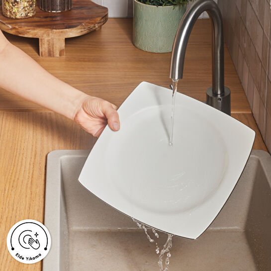 Karaca Square Bone Talia 60 Parça 12 Kişilik Yemek Takımı Platin