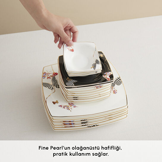 Karaca Fine Pearl Unique 26 Parça 6 Kişilik Kahvaltı Takımı