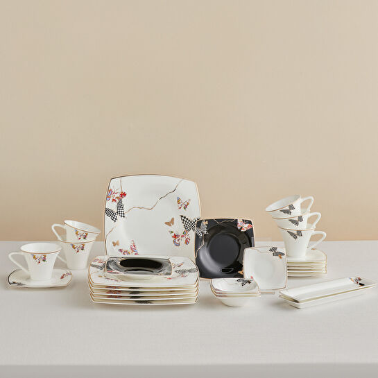Karaca Fine Pearl Unique 26 Parça 6 Kişilik Kahvaltı Takımı