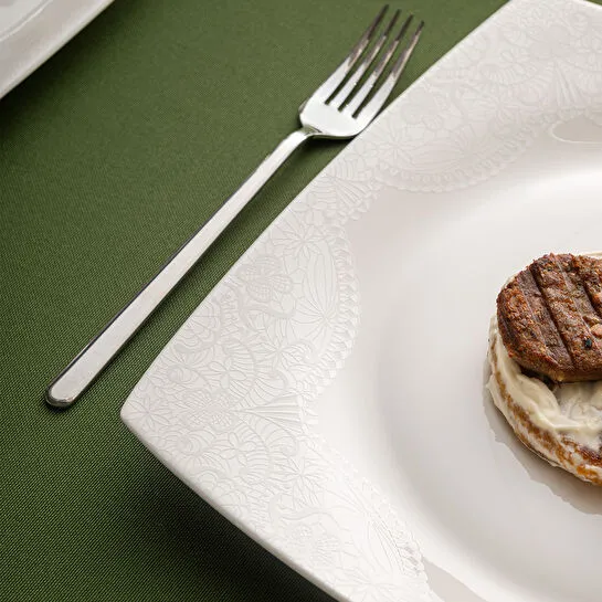 Emsan Fine Bone Meyra 61 Parça 12 Kişilik Kare Yemek Takımı