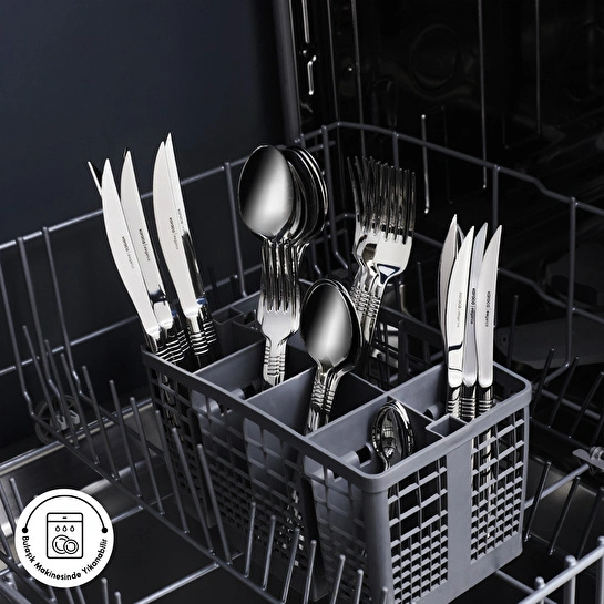 Karaca Red Carpet Collection Elegance Nil Platin 12 Kişilik 84 Parça Çatal Kaşık Bıçak Takımı