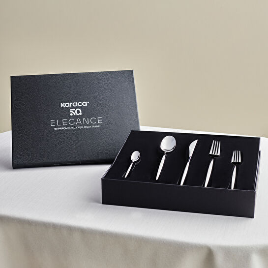 Karaca Lizbon Platin 12 Kişilik 60 Parça Çatal Kaşık Bıçak Takımı