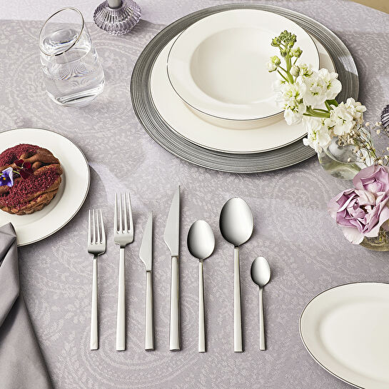 Karaca 316 Premium Halley Platin 12 Kişilik 84 Parça Çatal Kaşık Bıçak Takımı 