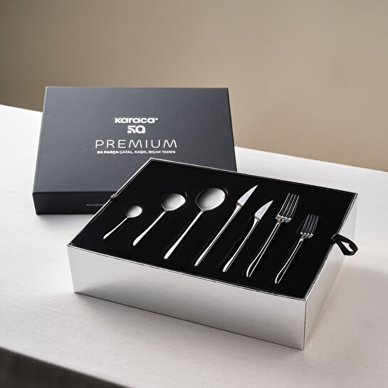 Karaca Premium Platin Von 12 Kişilik 84 Parça Çatal Kaşık Bıçak