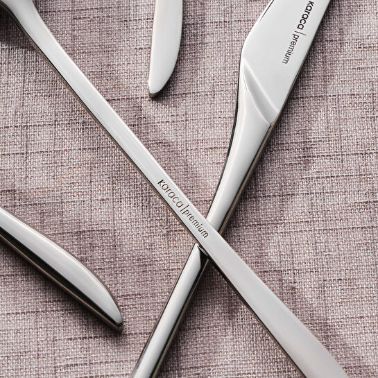 Karaca Premium Platin Von 12 Kişilik 84 Parça Çatal Kaşık Bıçak