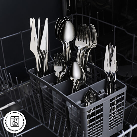 Karaca 316 Premium Moongate Platin 12 Kişilik 84 Parça Çatal Kaşık Bıçak Takımı