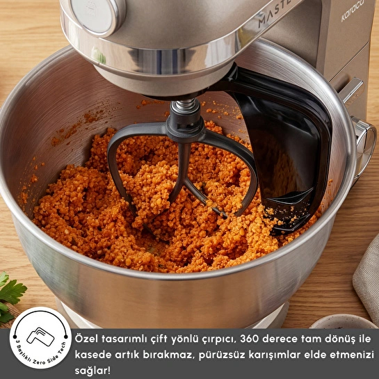 Karaca Mastermaid Chef Pro Çift Kollu Hamur Yoğurma Makinesi Iconic Beige 1500W 5L