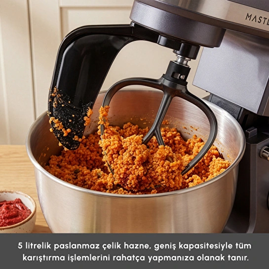 Karaca Mastermaid Chef Pro Çift Kollu Hamur Yoğurma Makinesi Space Gray 1500 W 5L