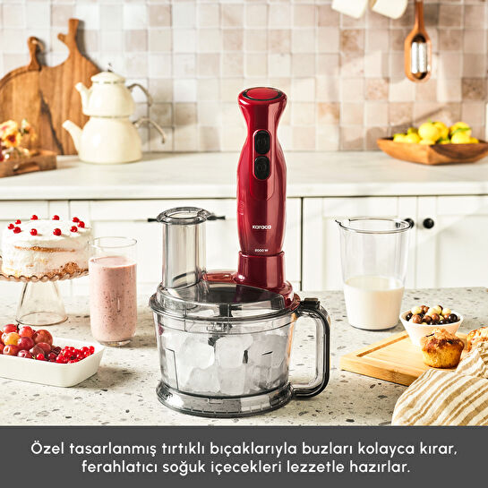 Karaca Pro Multimax 6 in 1 Çok Amaçlı Mutfak Robotu 2000W Red