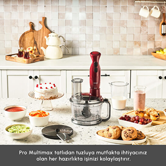 Karaca Pro Multimax 6 in 1 Çok Amaçlı Mutfak Robotu 2000W Red