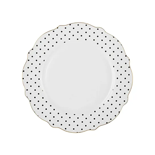 Karaca New Romantic Puantiyeli Servis Tabağı 27 cm Siyah