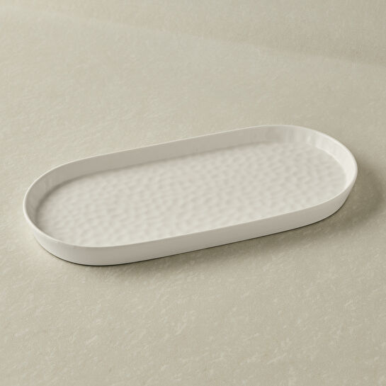 Karaca x Refika Bembeyaz Kayık Tabak 34 cm