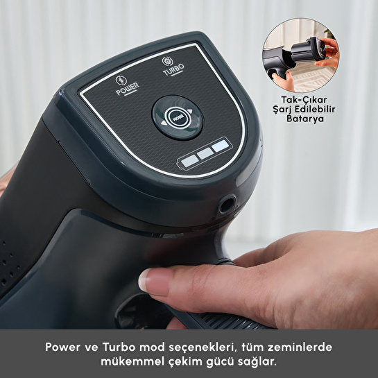 Karaca Vantuz Power Up Pro Dikey Süpürge Black Copper