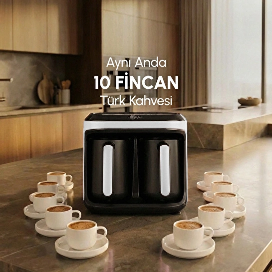 Karaca Hatır Hüp Düet Aroma İkili Türk Kahve Makinesi White