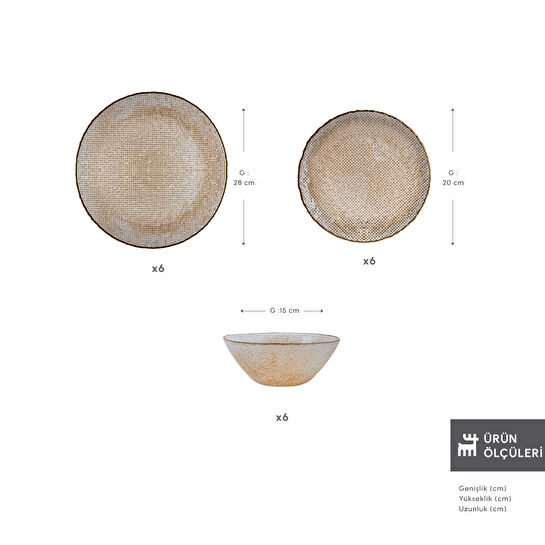 Karaca Shine 18 Parça 6 Kişilik Yemek Takımı