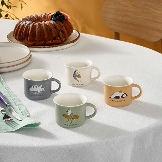 Karaca Animal 4'lü Çay Fincanı 160 Ml