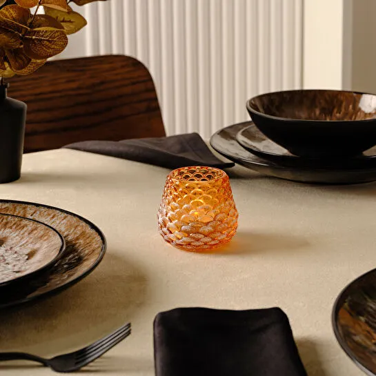 Karaca Home Pinecone Mumluk Amber 7,5x7,5x6,7 cm