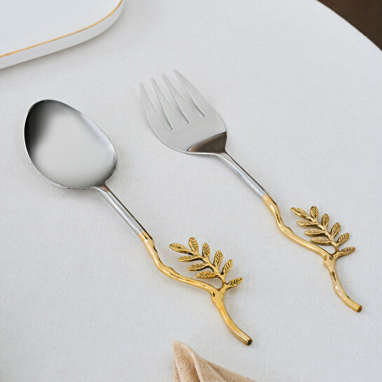 Karaca Home New Year Yılbaşı Carmenta Servis Seti Çatal ve Kaşık