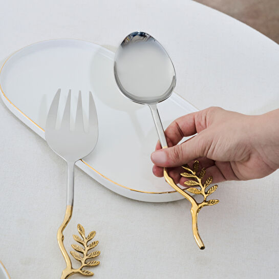 Karaca Home New Year Yılbaşı Carmenta Servis Seti Çatal ve Kaşık