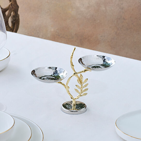 Karaca Home New Year Yılbaşı Carmenta Ayaklı Çerezlik 2'li